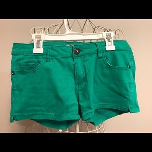 Emerald green shorts